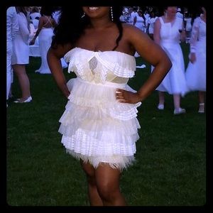 BCBGMAXAZRIA white dress